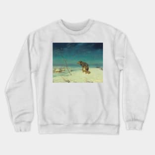 The Lone Wolf by Alfred Kowalski Crewneck Sweatshirt